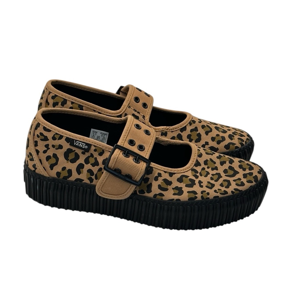 Vans Mary Jane Creeper Shoe in Leopard Brown. Sz: 8 - Picture 7 of 11